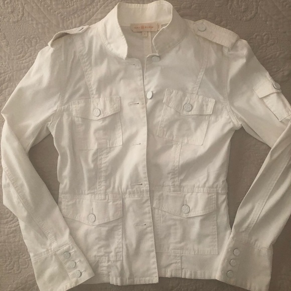 Tory Burch White Denim Jacket - Picture 2 of 7